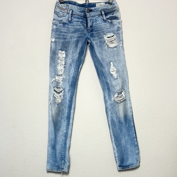 DIESEL Matic Slim Straight Distressed Jeans - Picture 1 of 6